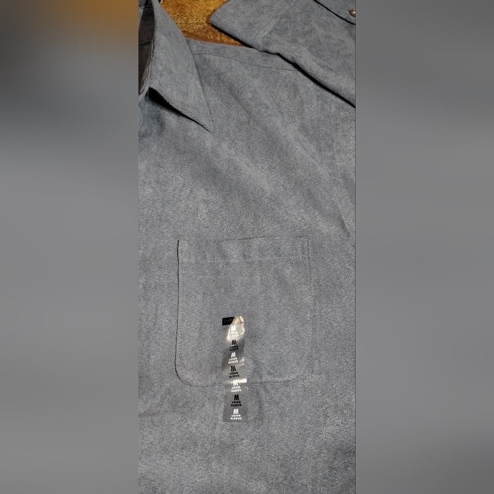 Van Heusen Classic Gray Dress Shirt M 15-151/2 - Picture 6 of 9
